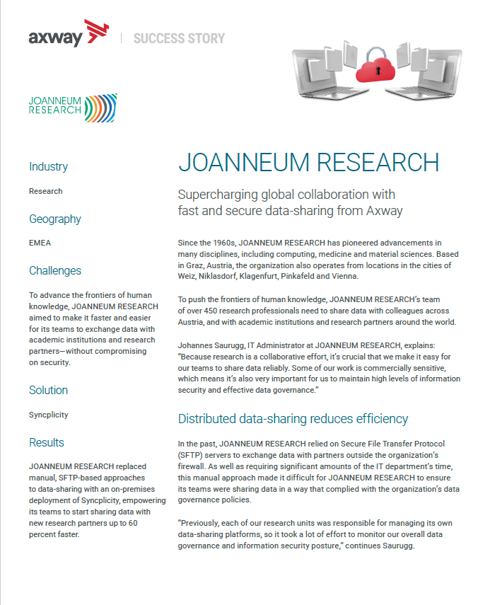 JOANNEUM RESEARCH success story