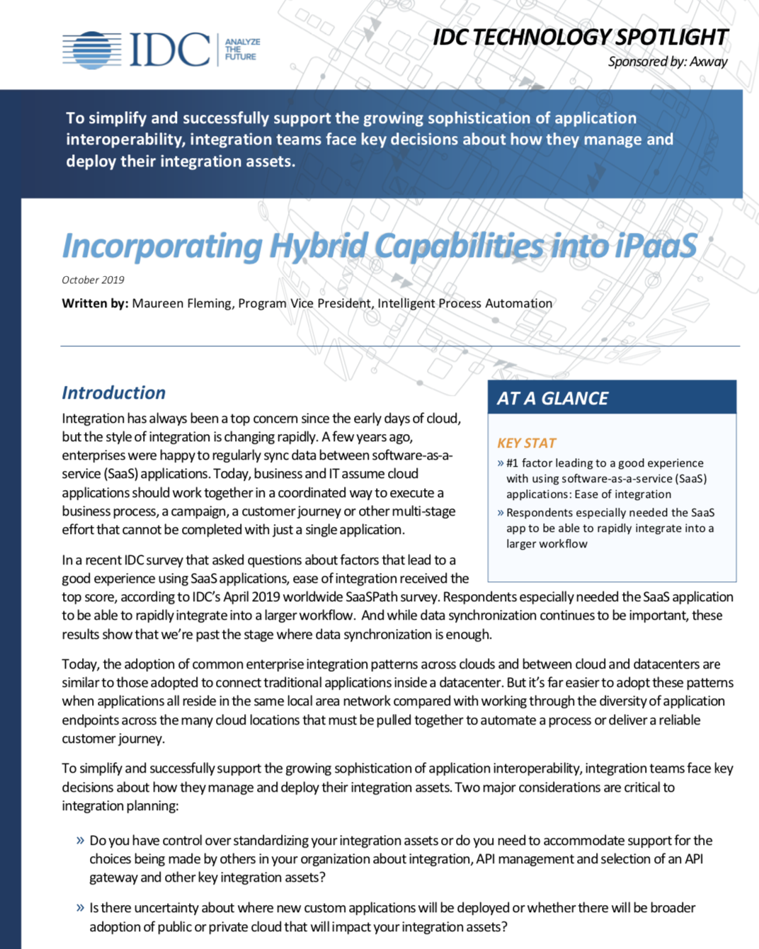 Incorporating Hybrid Capabilities into iPaaS